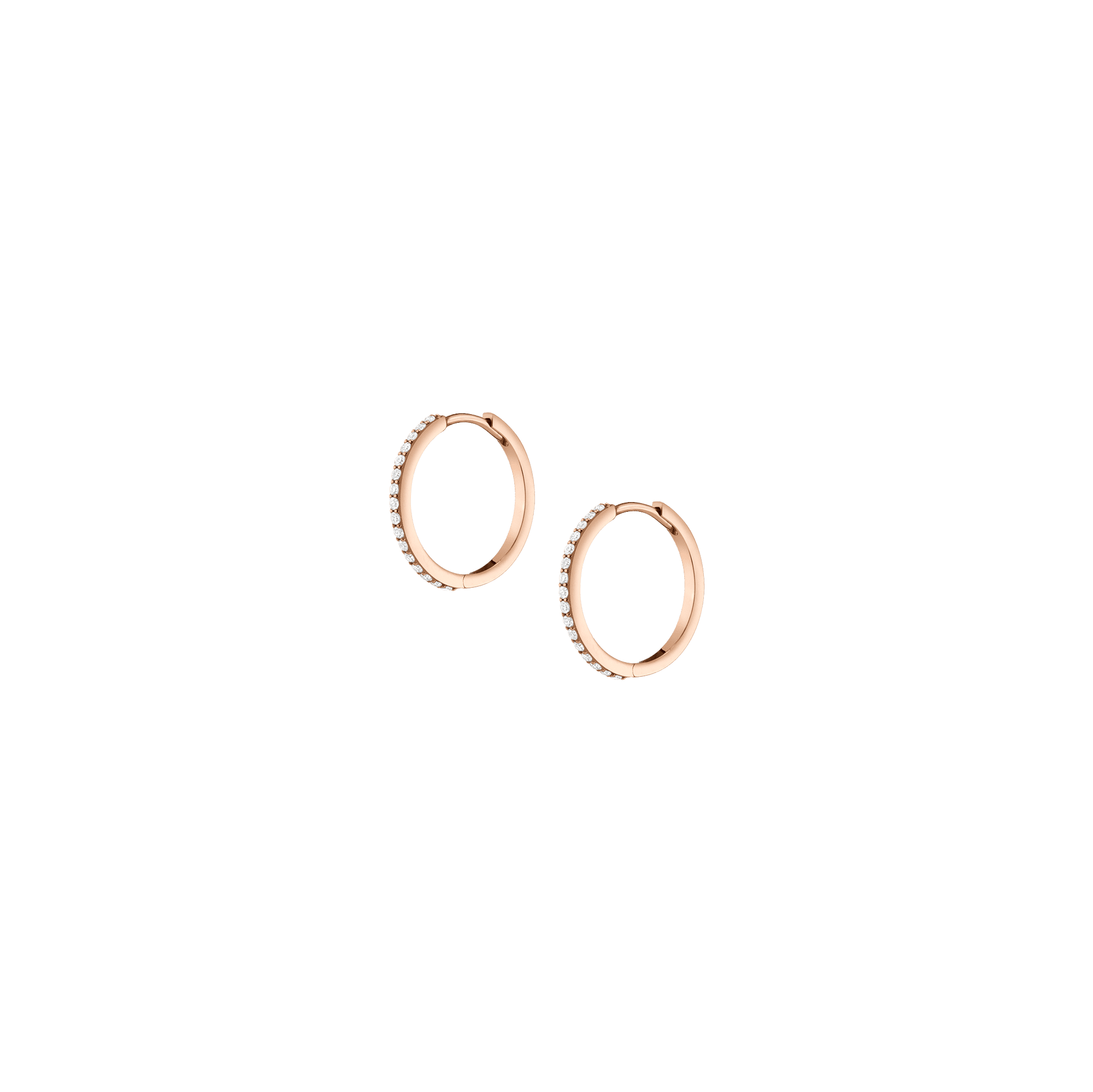 Thin Forever Diamond Hinged Huggie Earrings