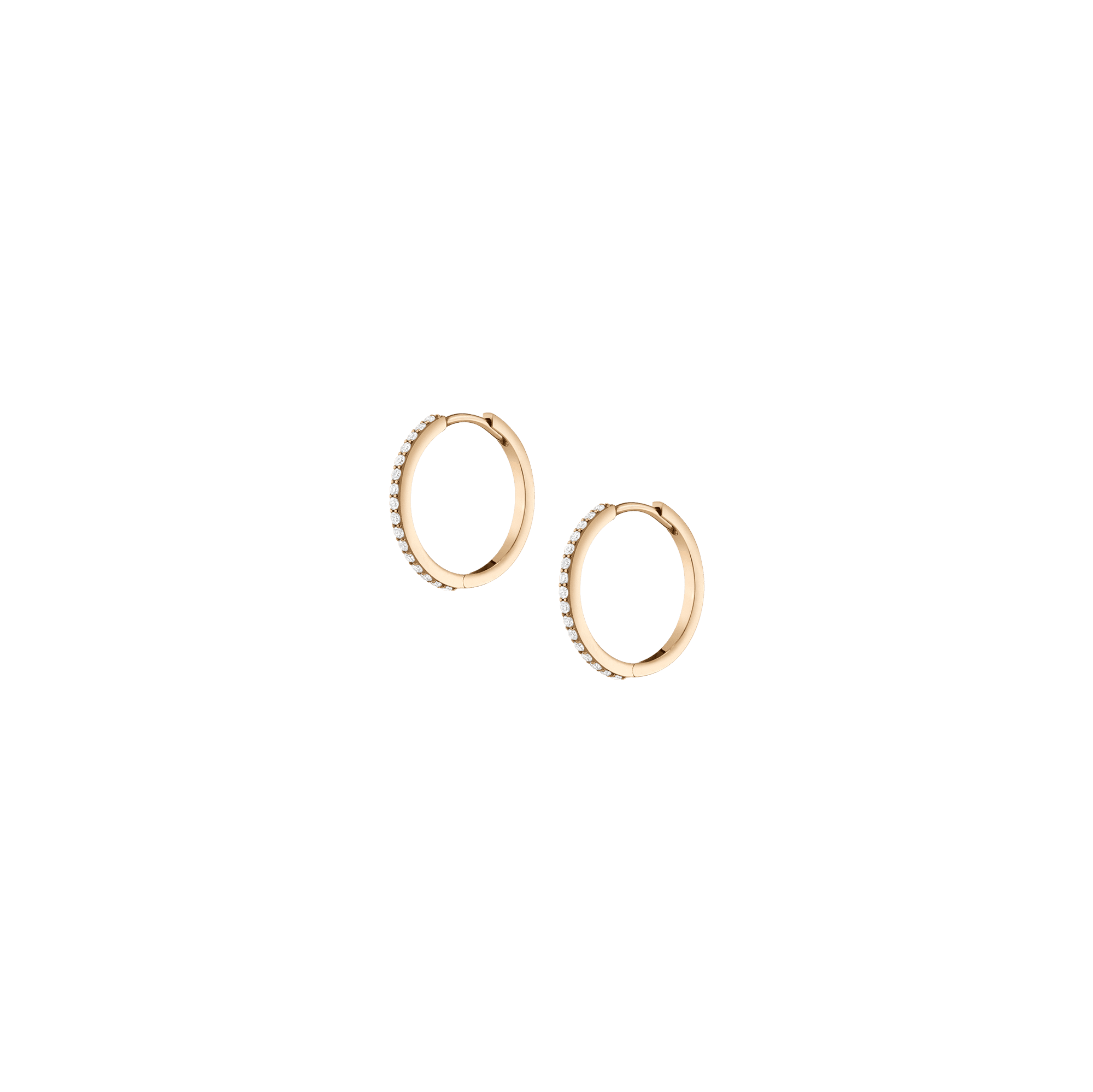 Thin Forever Diamond Hinged Huggie Earrings