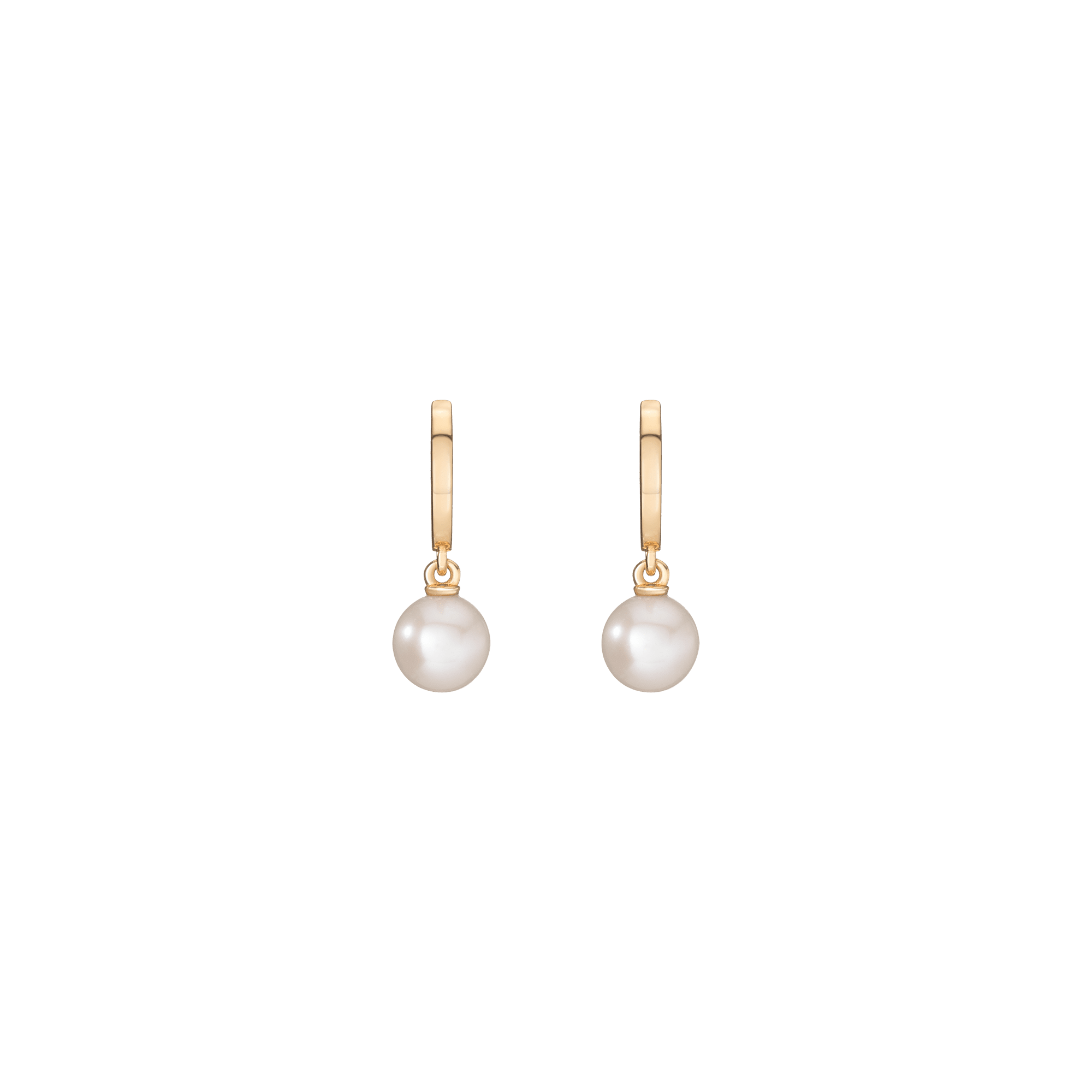 Pearl Huggie Earrings