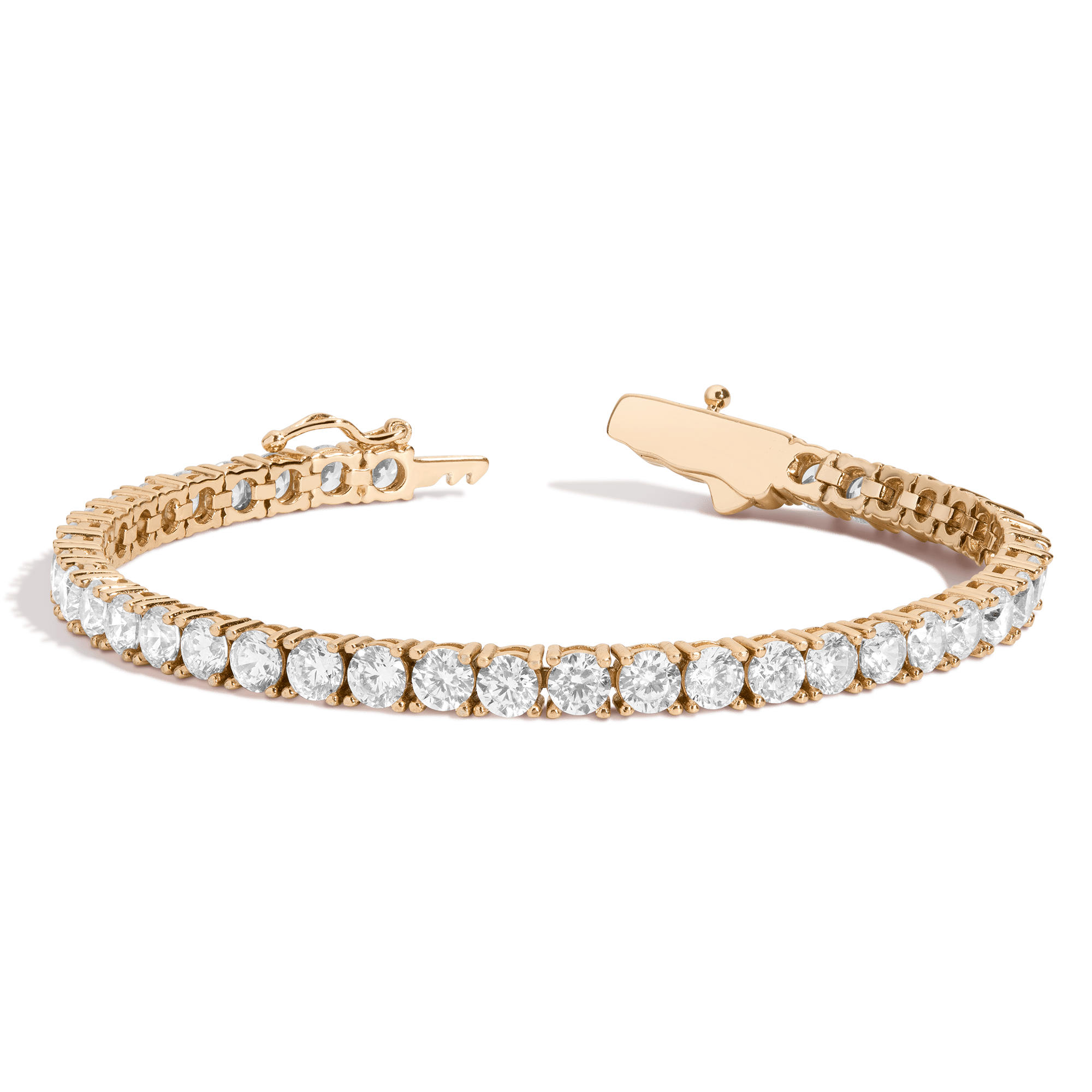 Lab Grown White Sapphire Tennis Bracelet