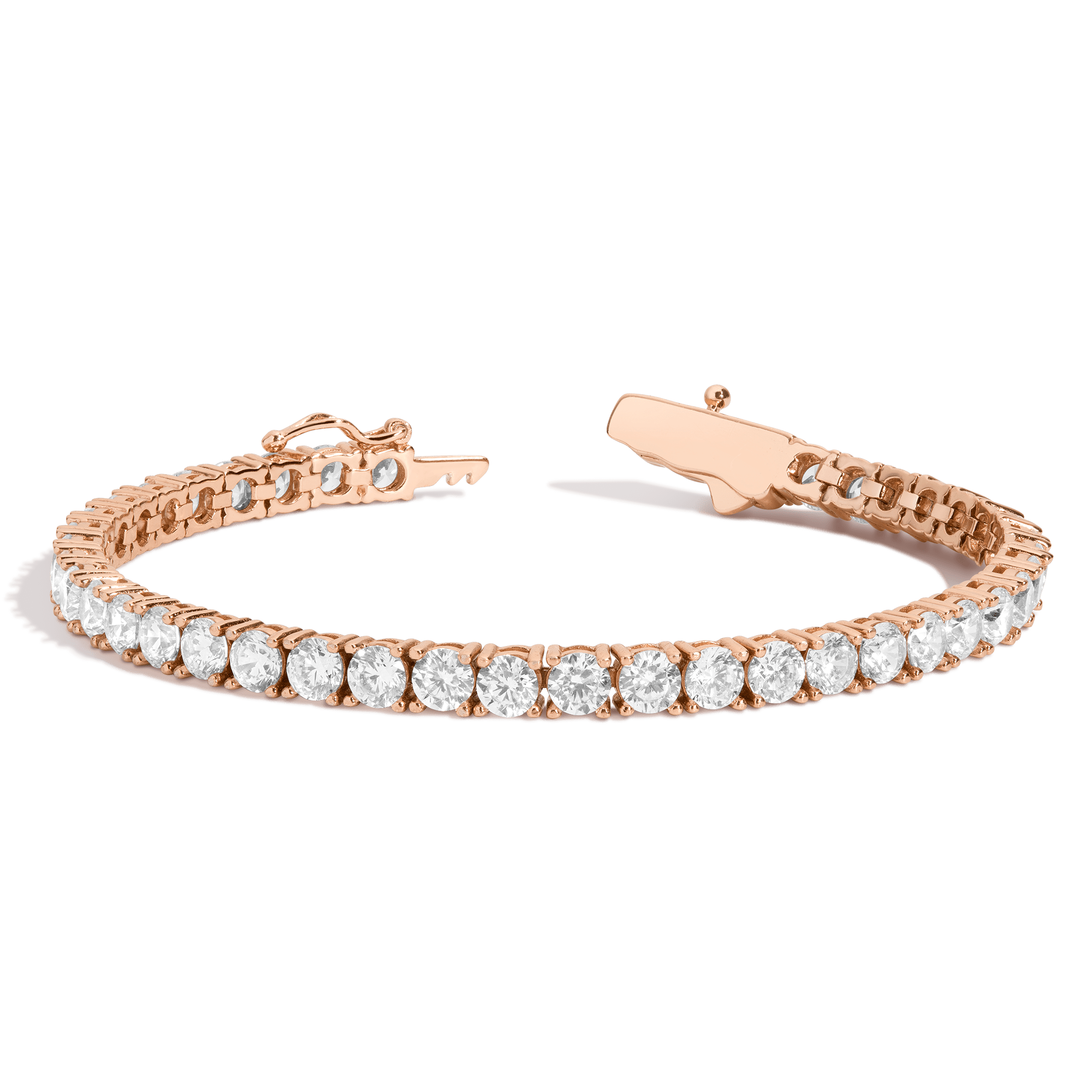 Lab Grown White Sapphire Tennis Bracelet