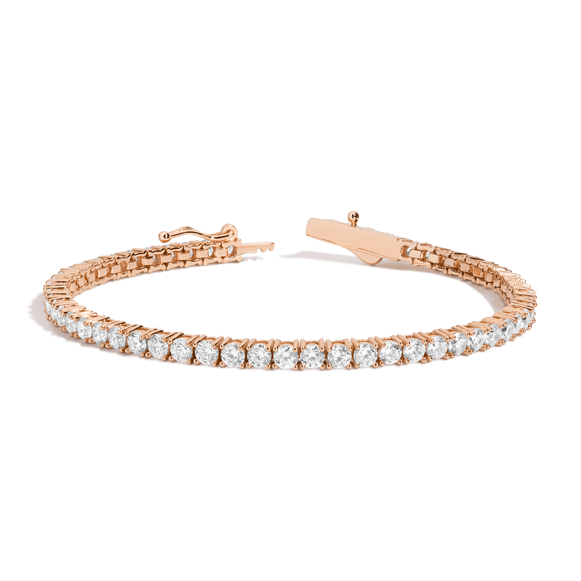 Lab Grown White Sapphire Tennis Bracelet