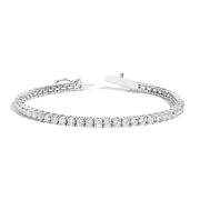Lab Grown White Sapphire Tennis Bracelet - 6ct