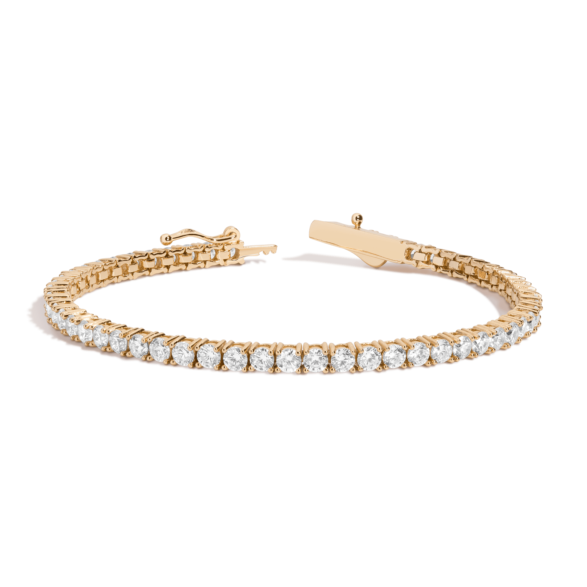 Lab Grown White Sapphire Tennis Bracelet - 6ct