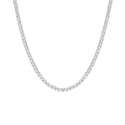 Lab Grown White Sapphire Tennis Necklace - 22ct