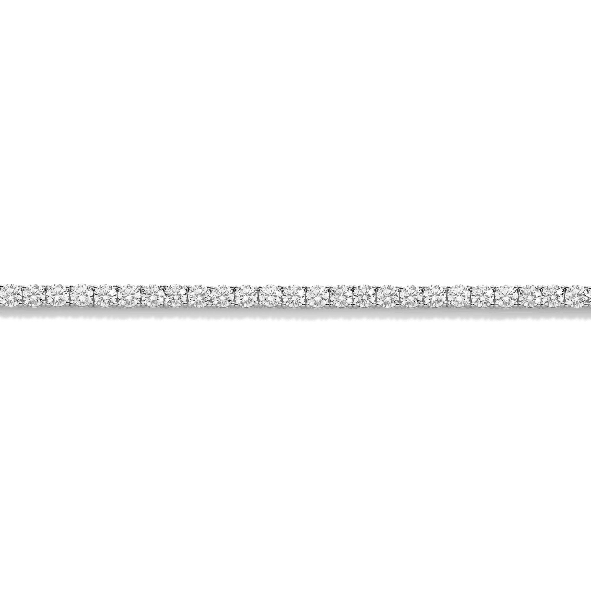 Lab Grown White Sapphire Tennis Necklace