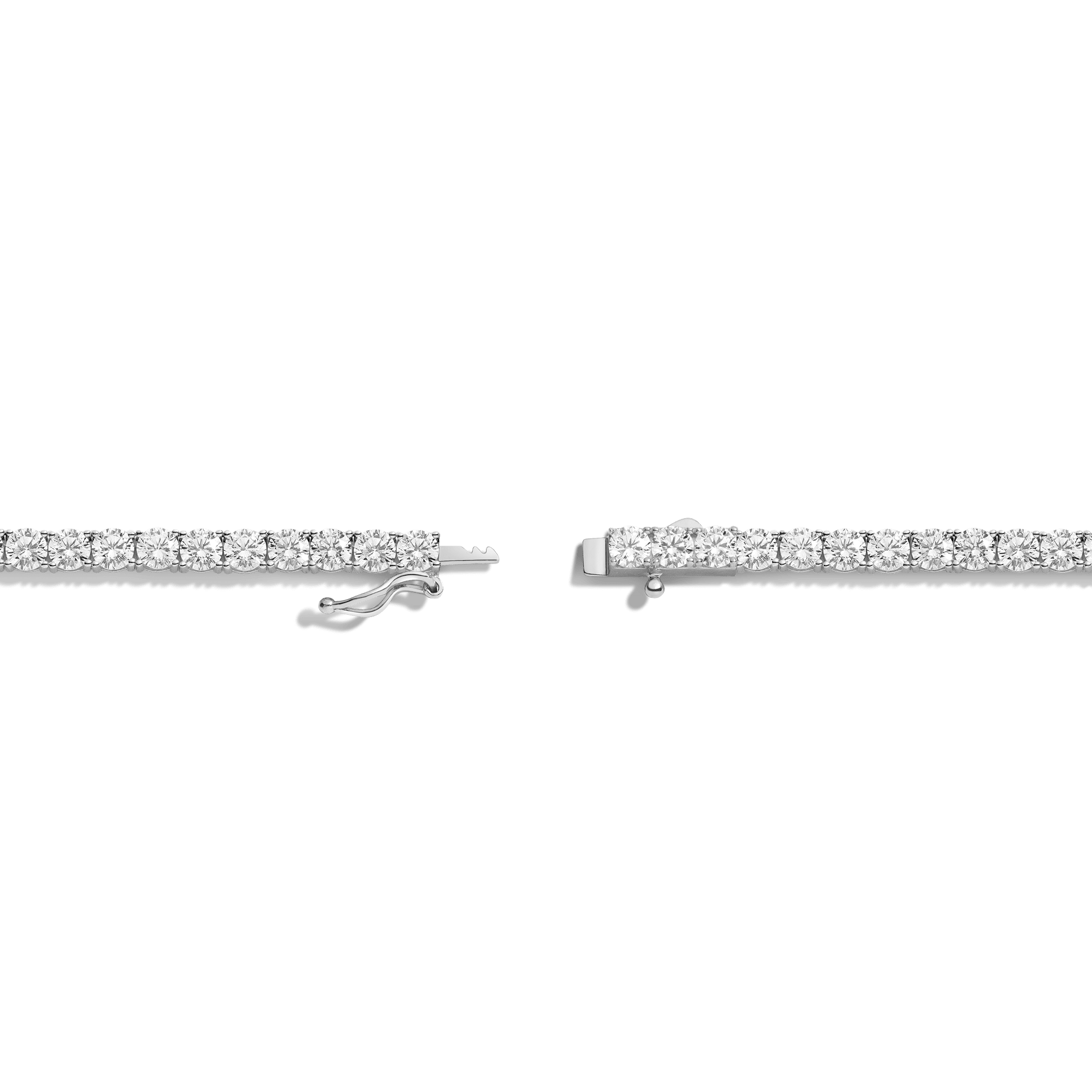 Lab Grown White Sapphire Tennis Necklace