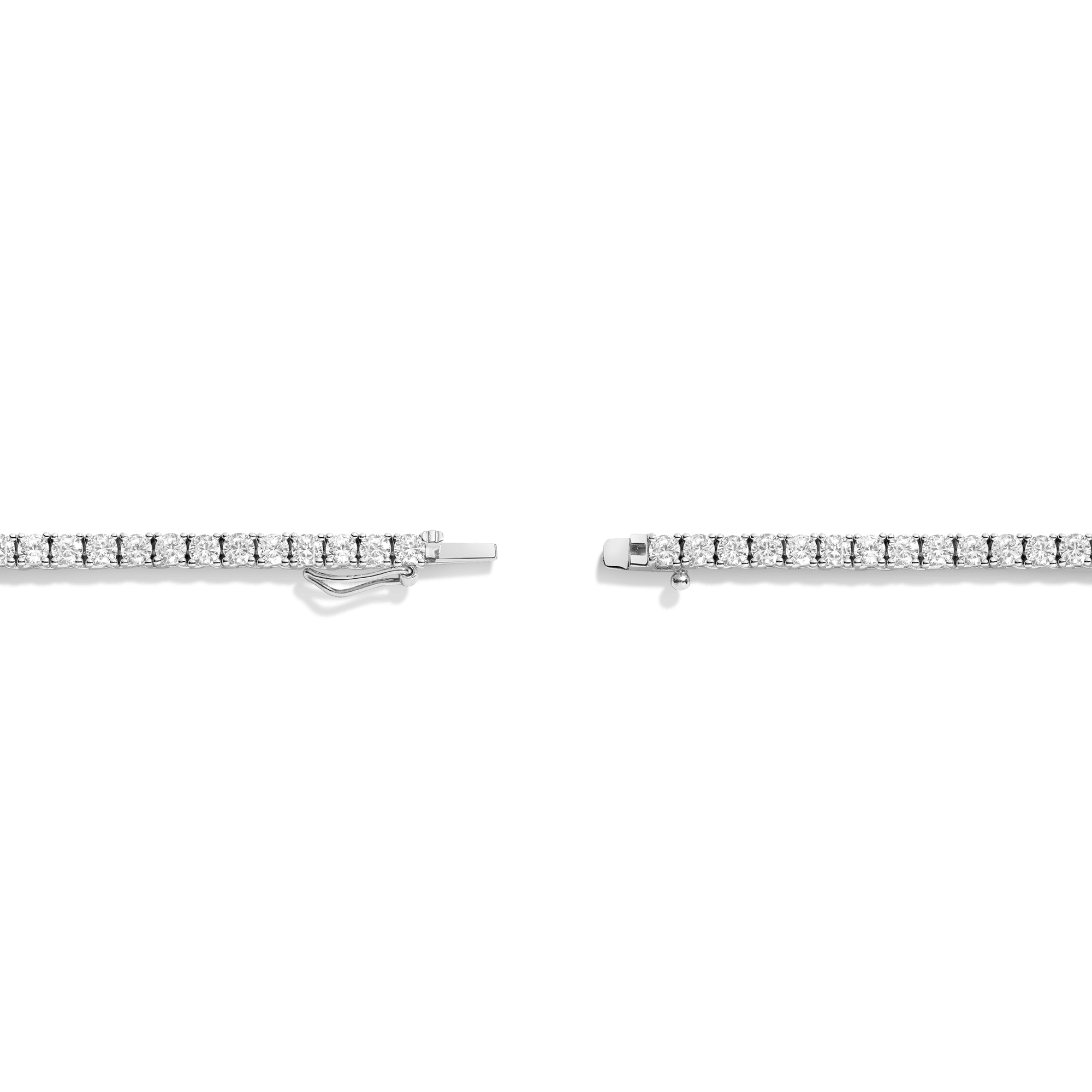 Lab Grown White Sapphire Tennis Necklace