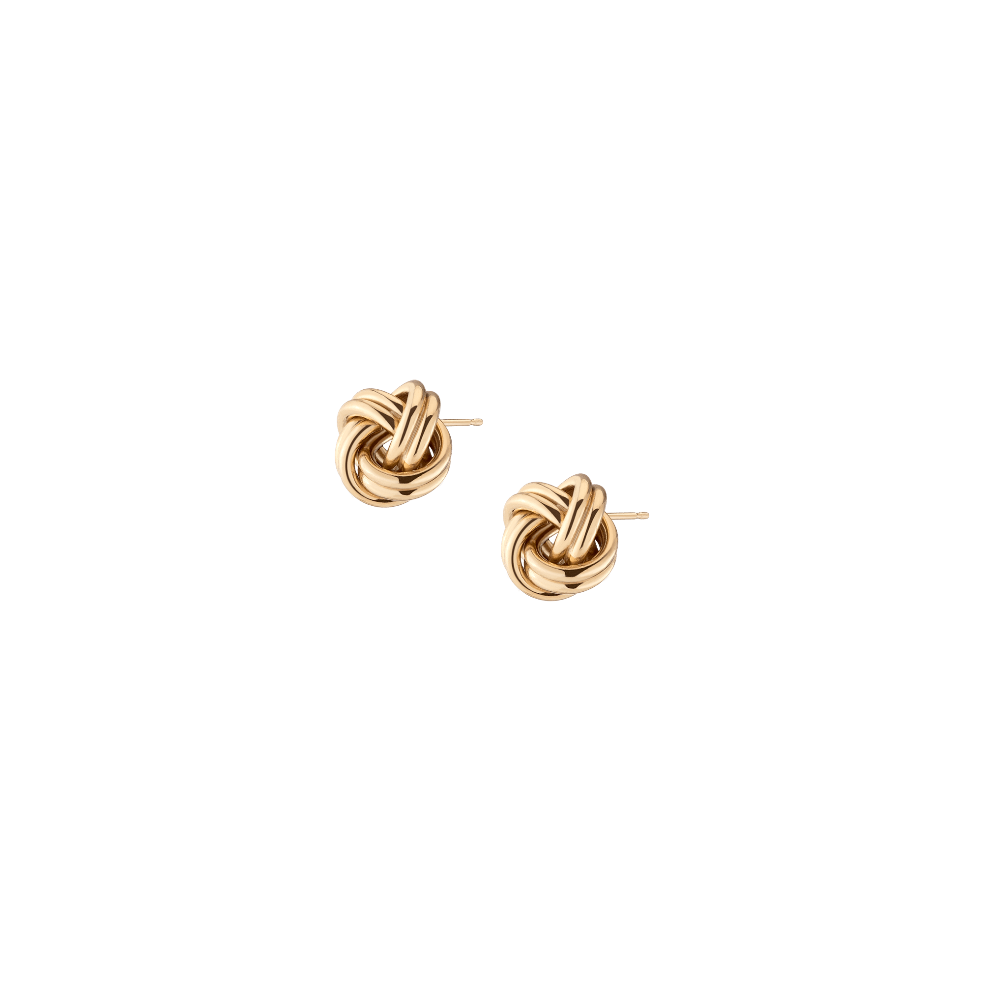Gold Knot Stud Earrings