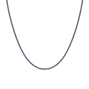 Lab Grown Blue Sapphire Tennis Necklace