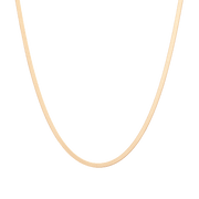 Gold Herringbone Chain Necklace