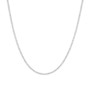 Lab Grown White Sapphire Tennis Necklace