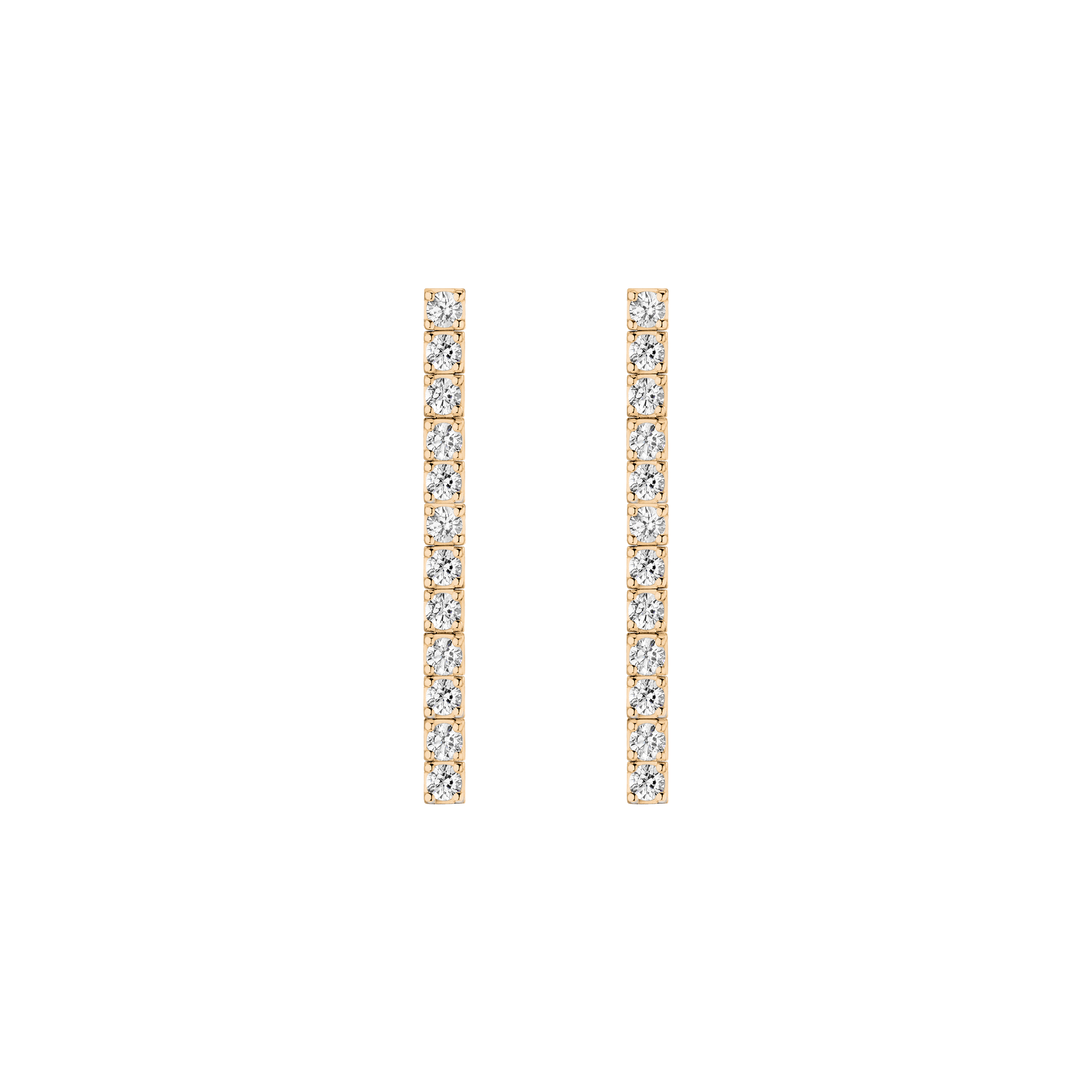 Lab Grown White Sapphire Tennis Earrings
