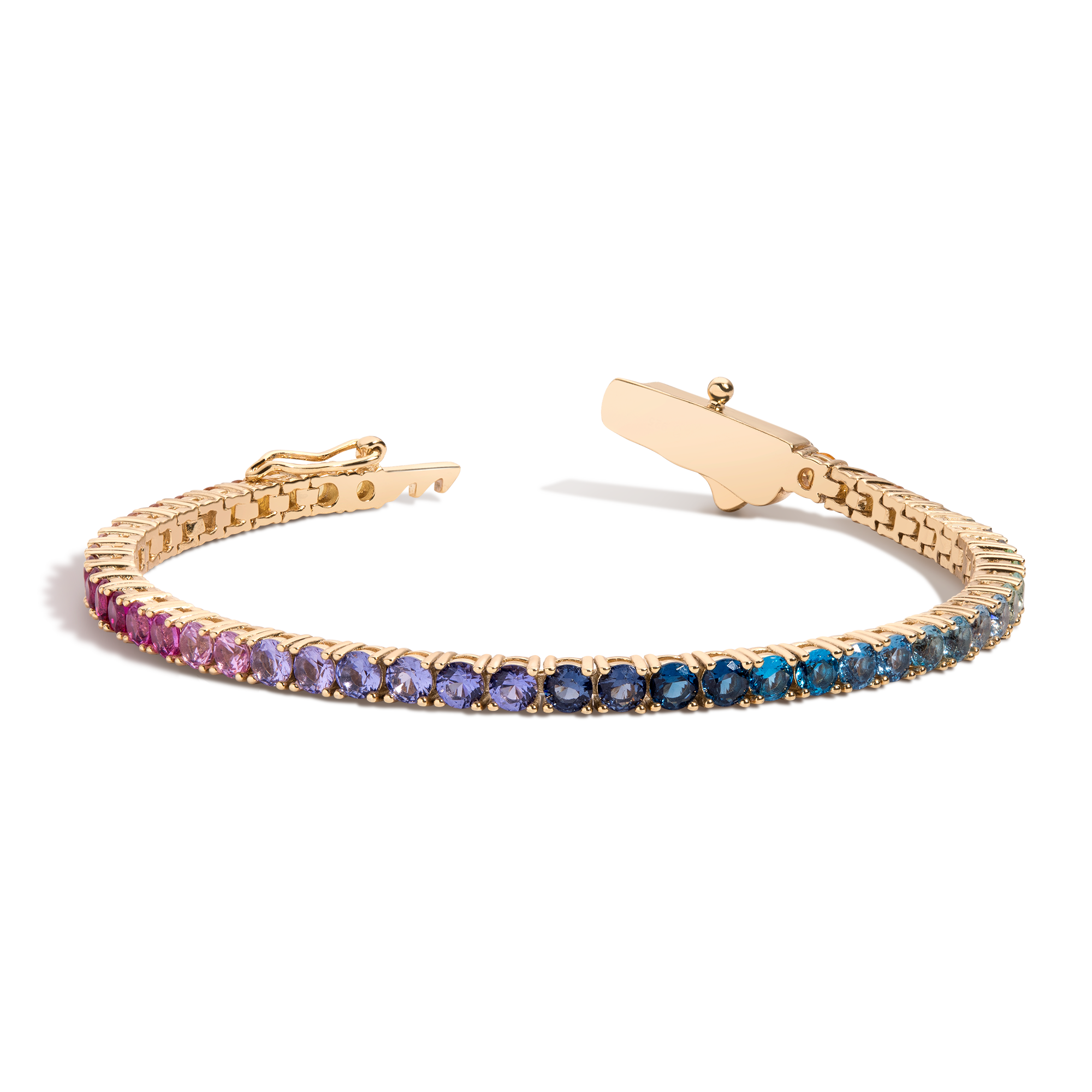 Ombré Rainbow Tennis Bracelet