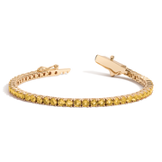 Lab Grown Citrine Tennis Bracelet