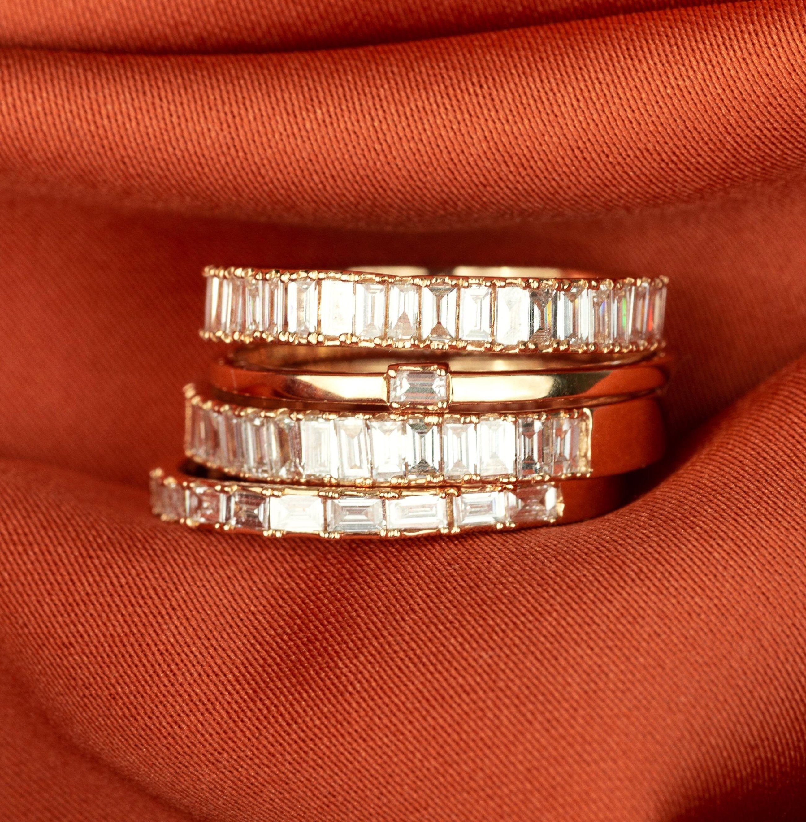 Bold Diamond Baguette Ring