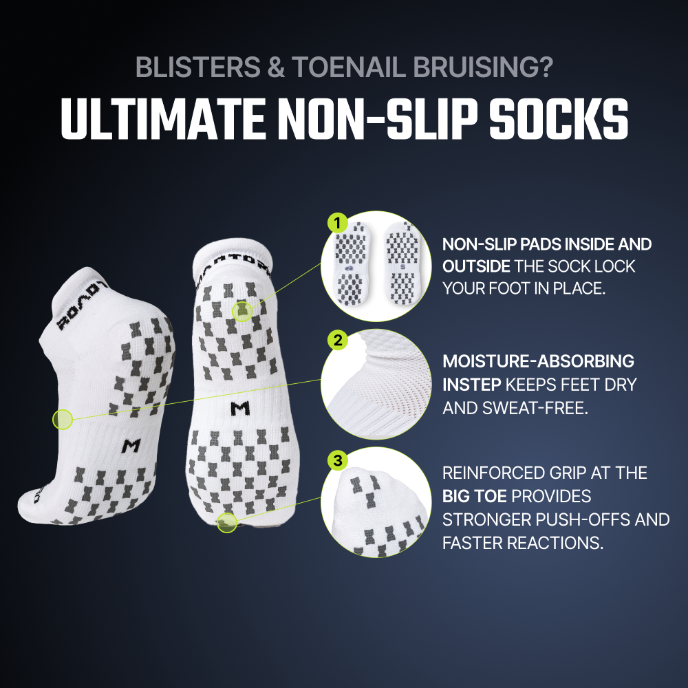 New! Rtp Ultragrip V2 Dual Sided Non-slip Technology Ankle Socks