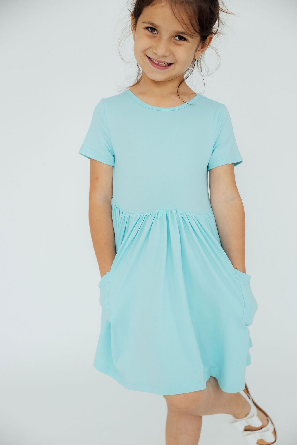 Aqua S/s Pocket Twirl Dress