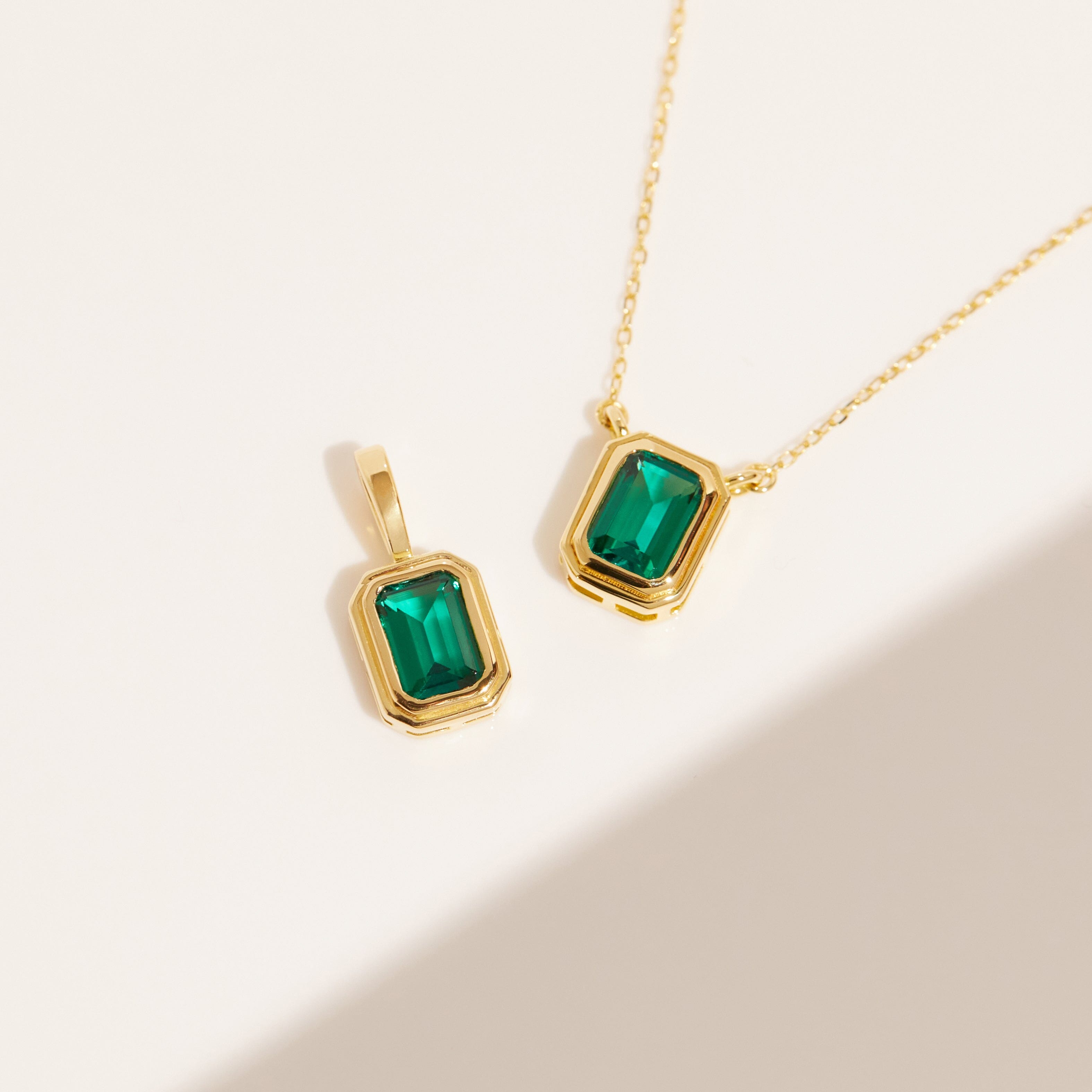 Lab Grown Emerald Heirloom Necklace