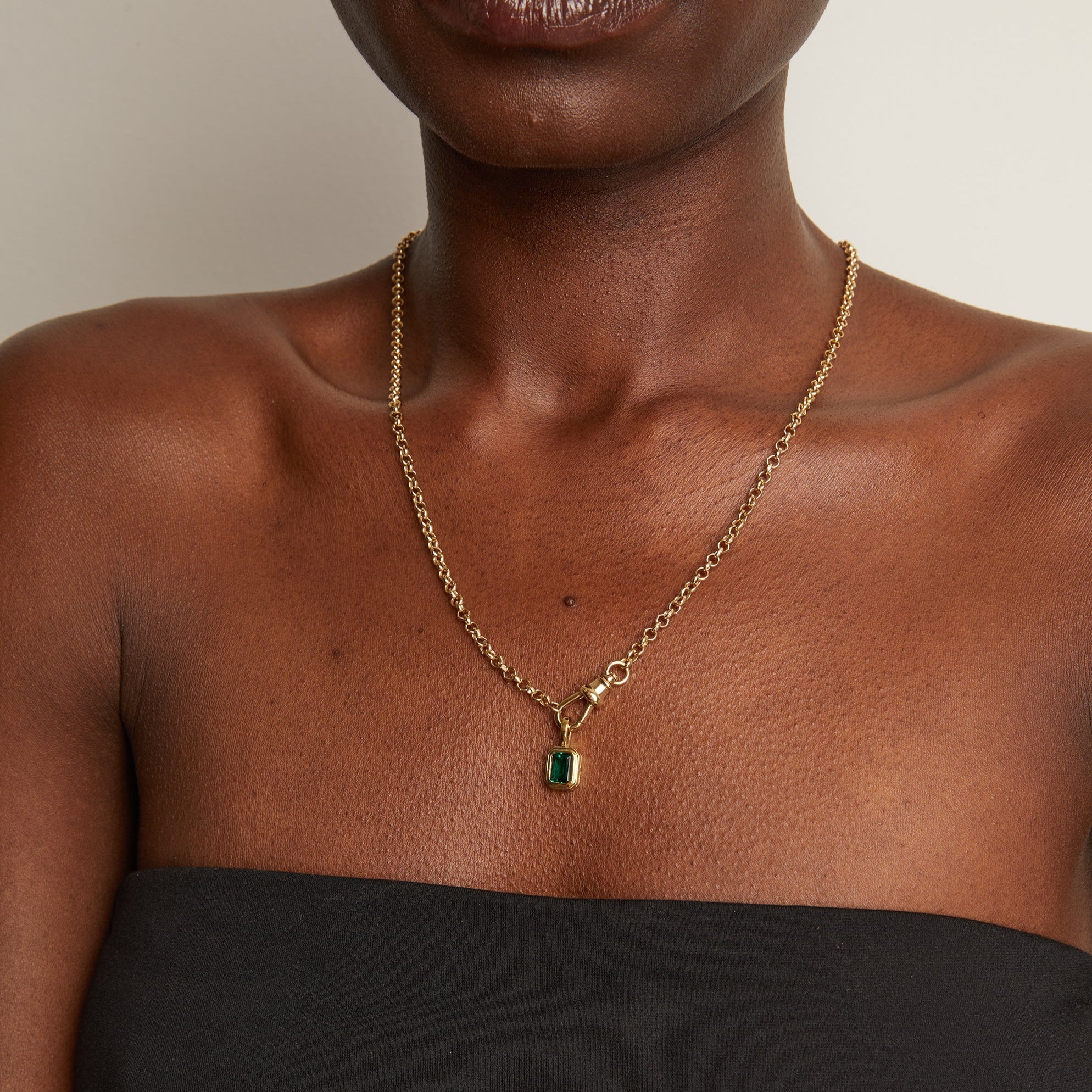 Gold Rolo Chain Necklace