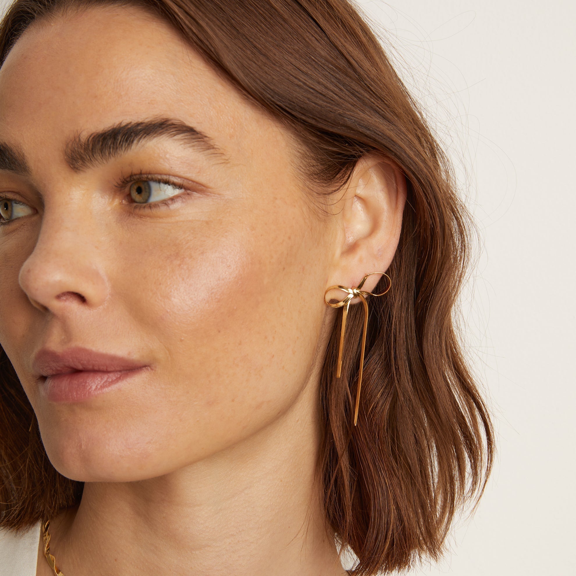 Herringbone Bow Earrings