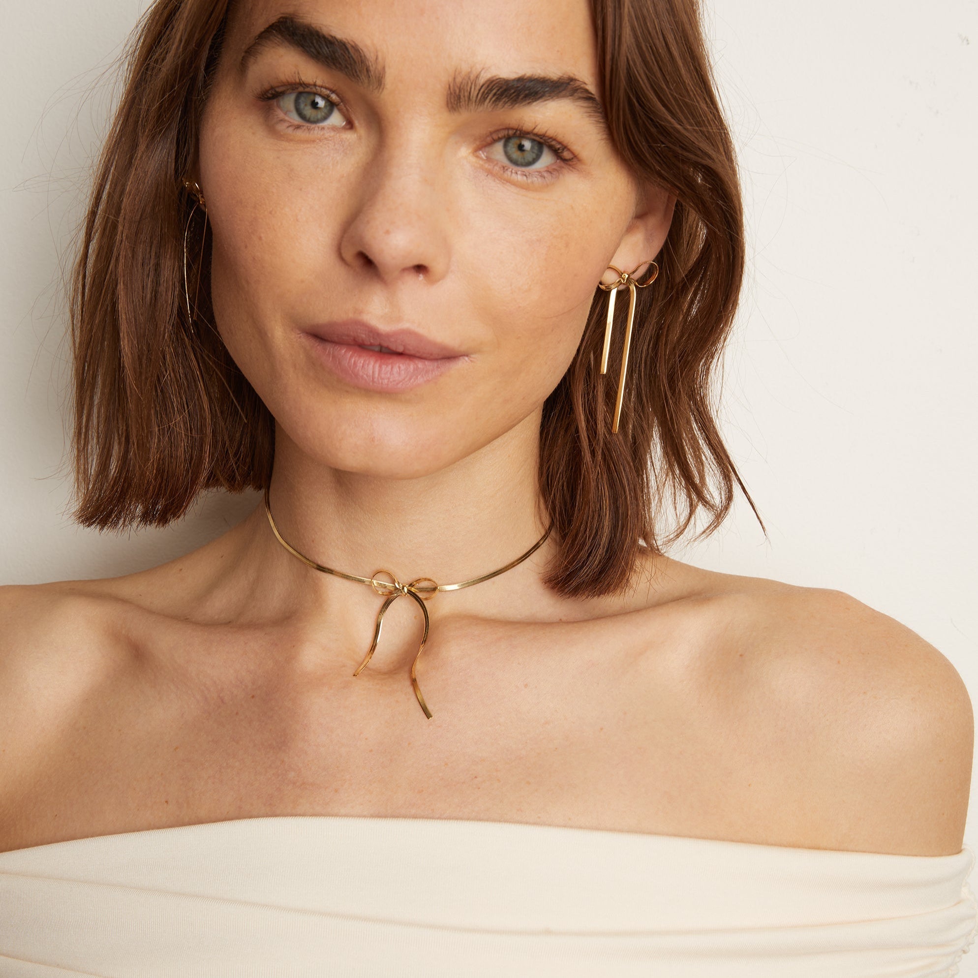 Herringbone Bow Choker