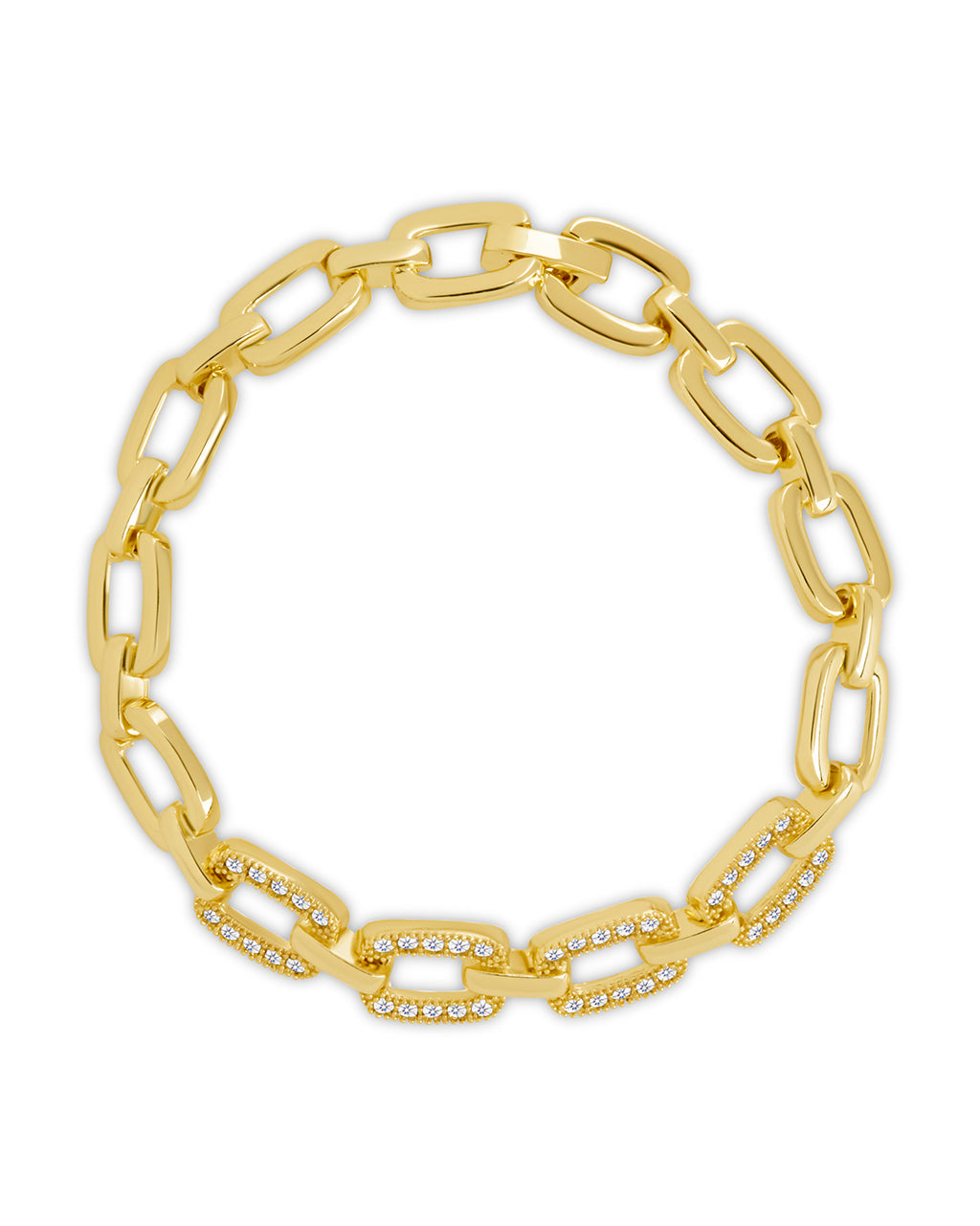 Fiona Cz Statement Chain Link Bracelet