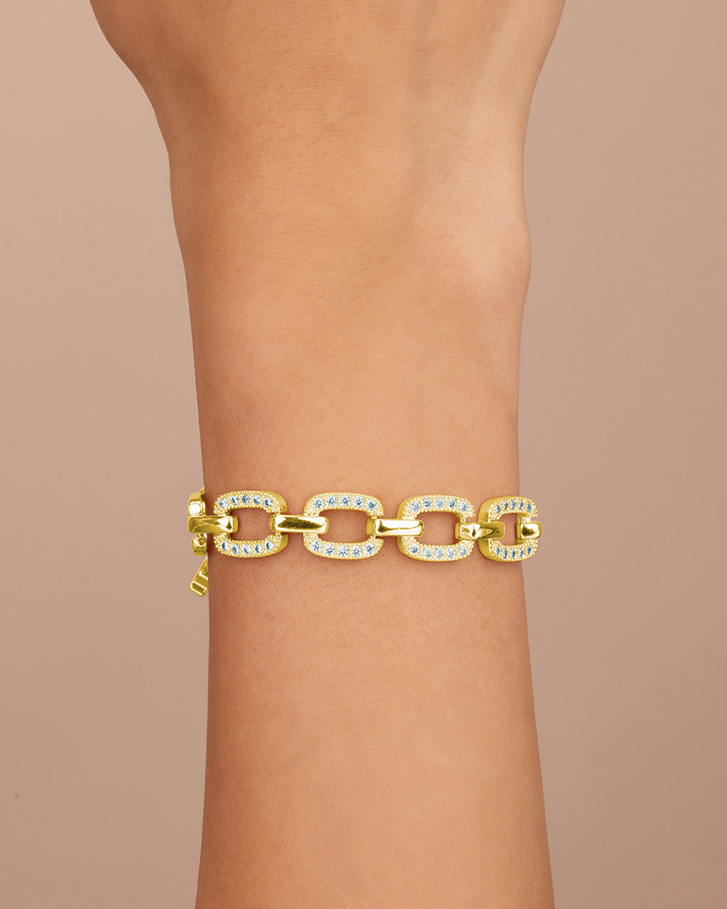 Fiona Cz Statement Chain Link Bracelet