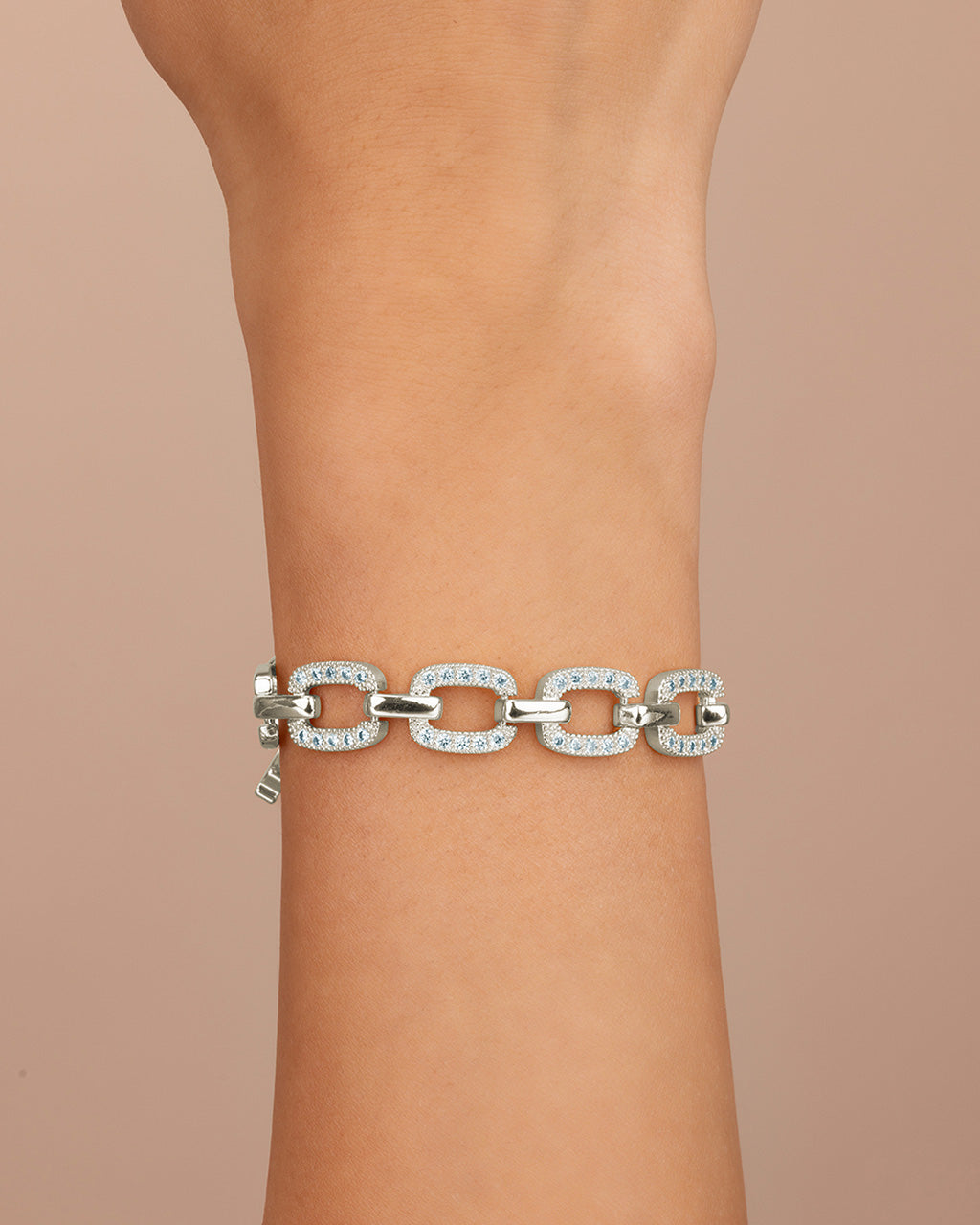 Fiona Cz Statement Chain Link Bracelet
