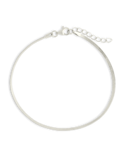 Sterling Silver Herringbone Chain Bracelet