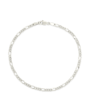 Sterling Silver Figaro Chain Bracelet