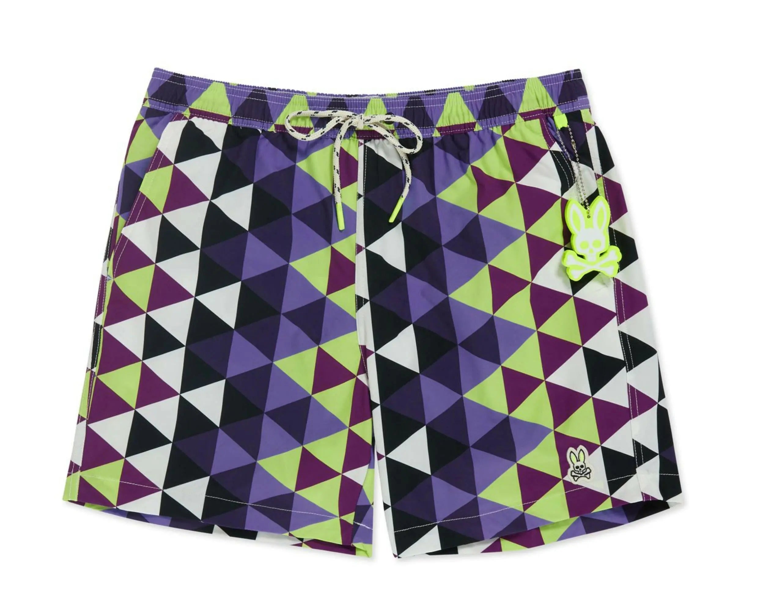 Psycho Bunny Alexander Men Swim Trunks Varsity Purple/lime