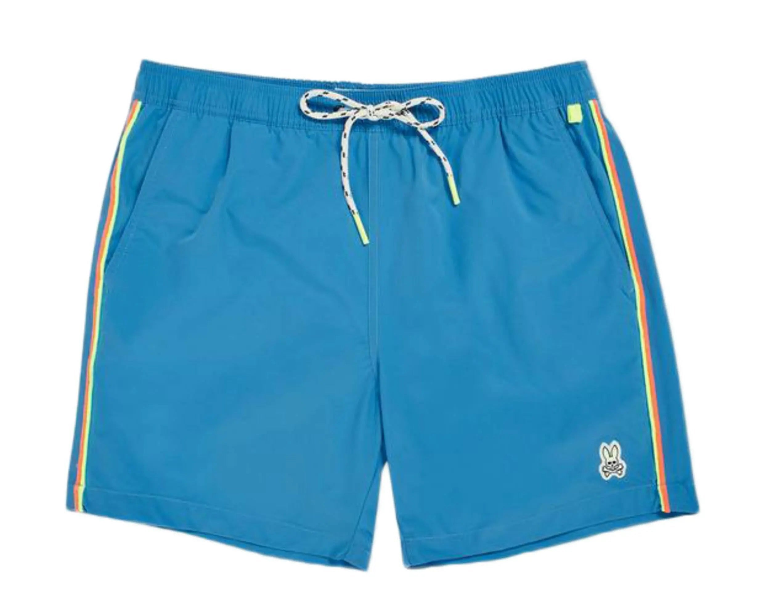 Psycho Bunny Rushup Men Swim Trunks Electric Teal/neon