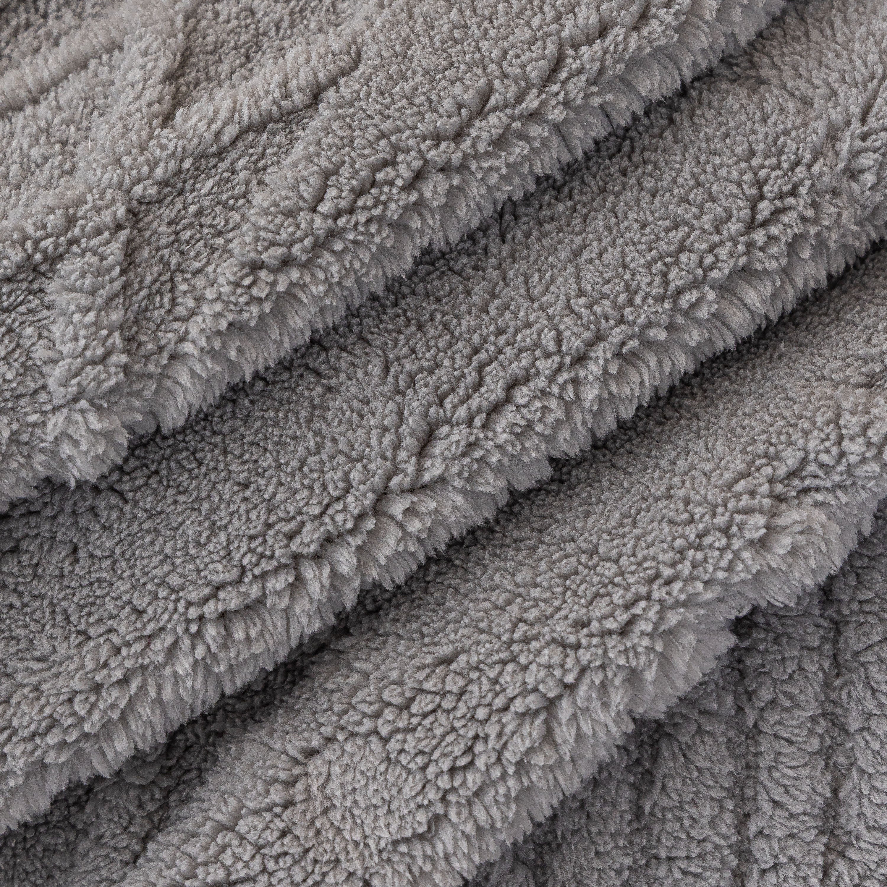 Plush Fleece Sofa Cover With 3d Cable Knit Texture Soft Cozy Warm Sofa Throw Blanket