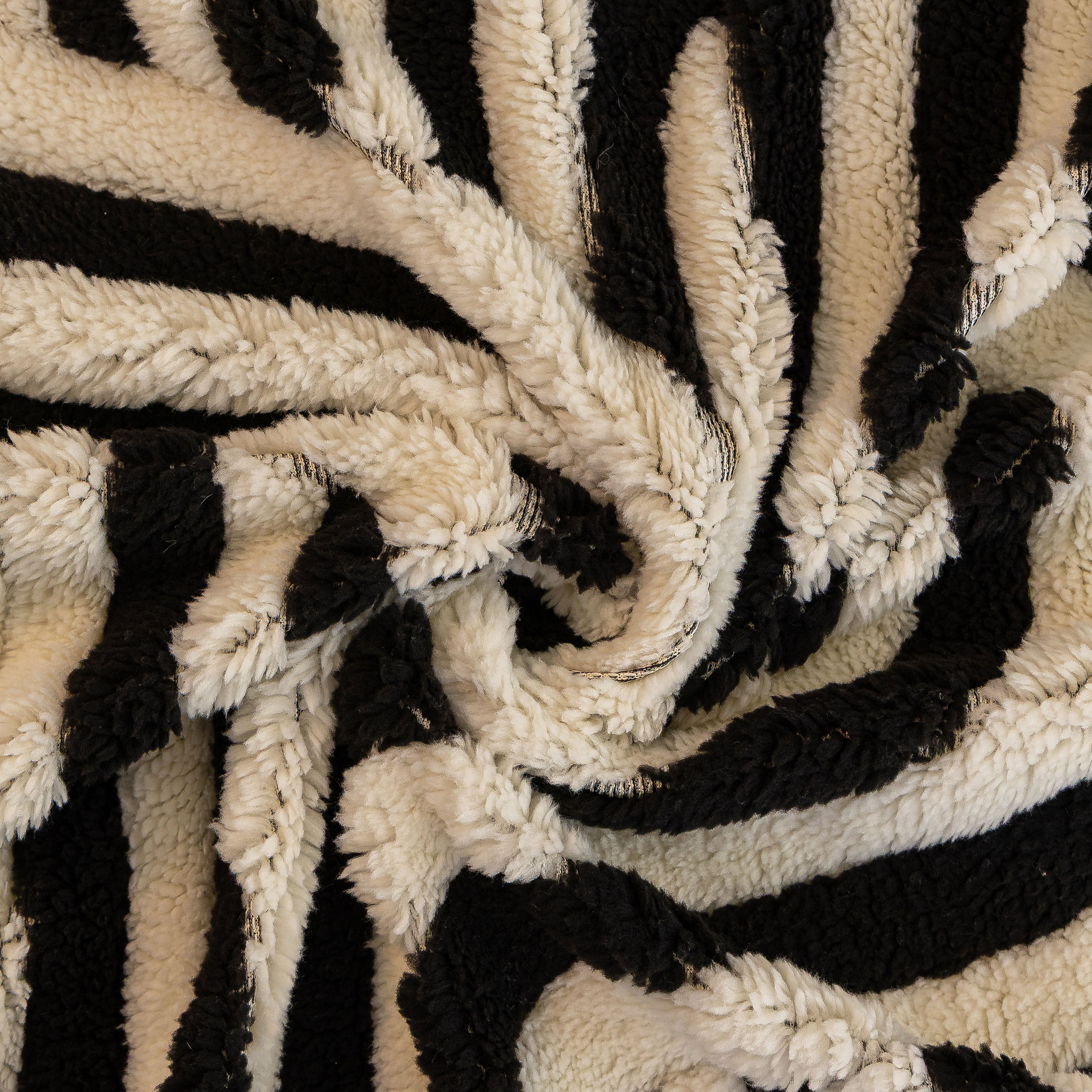 Plush Sherpa Sofa Throw Cover For Sectional, Jacquard Wave Throw Furniture Protector