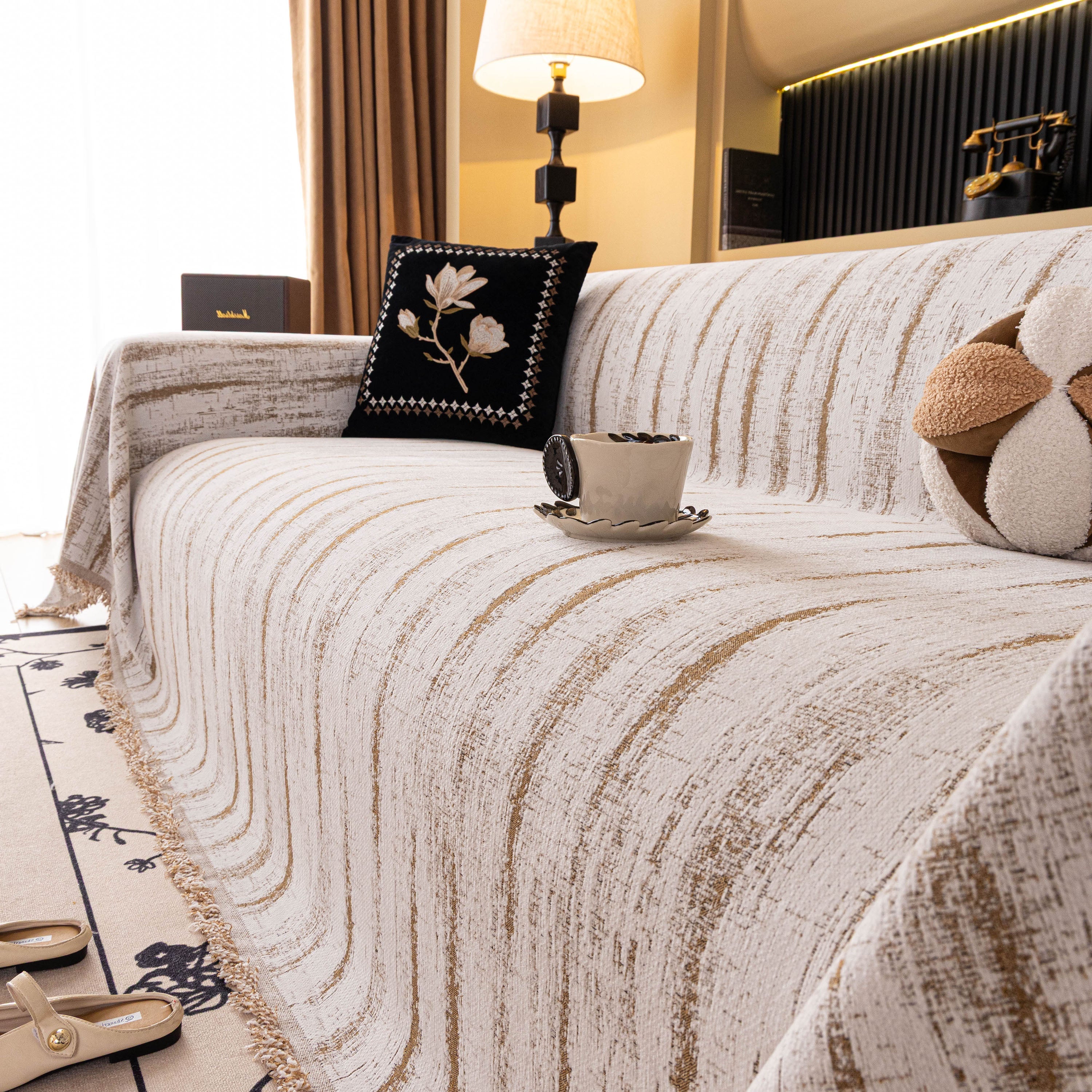 Chenille Oversized Throws For Couches, Washable And Durable Sofa Slipcover For Pets