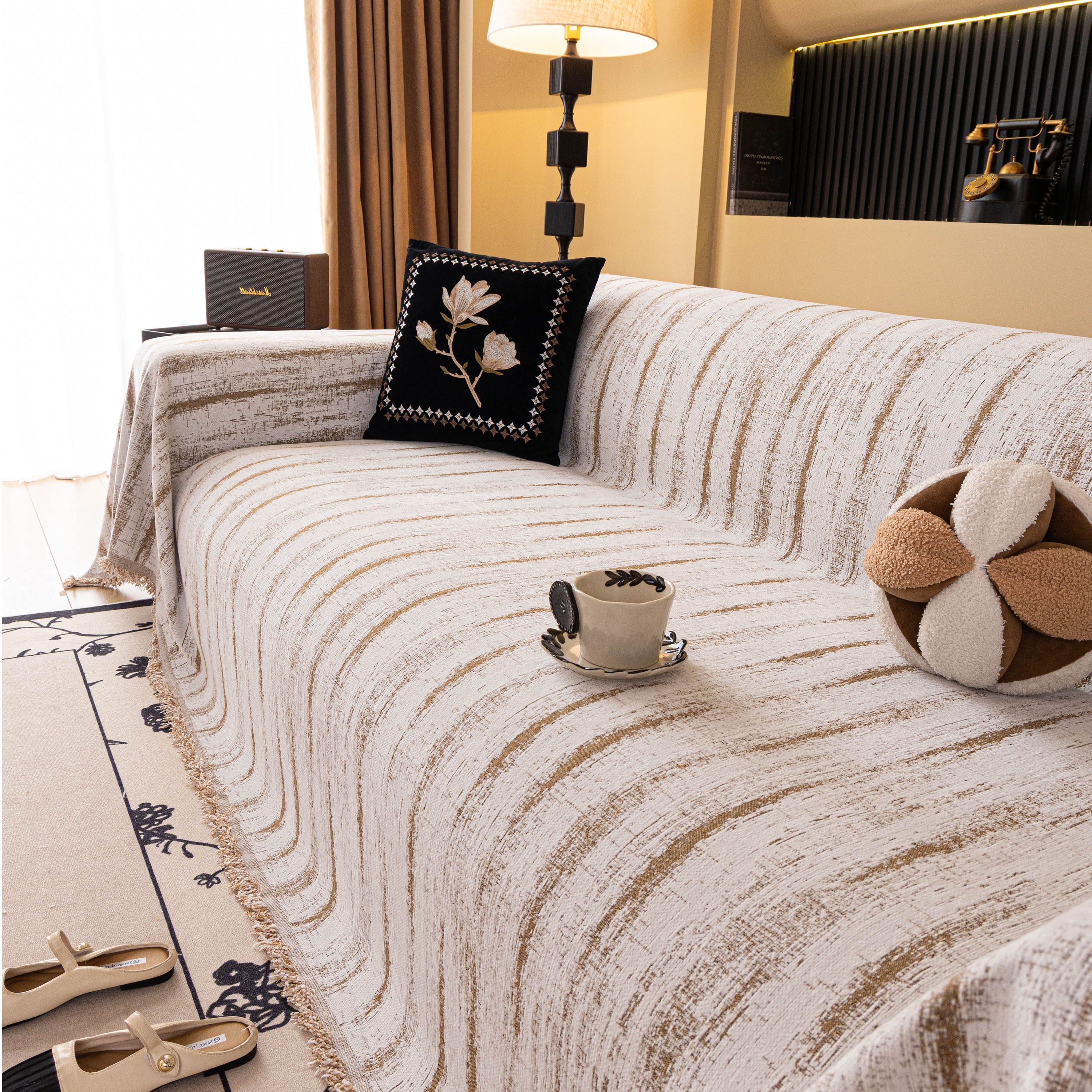Chenille Oversized Throws For Couches, Washable And Durable Sofa Slipcover For Pets