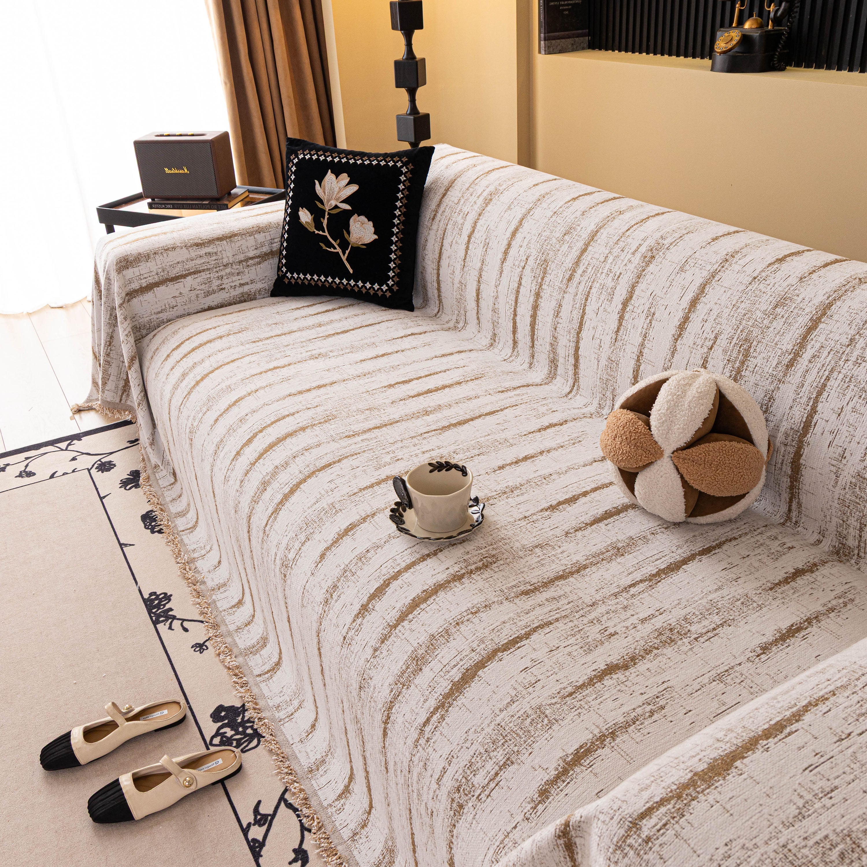 Chenille Oversized Throws For Couches, Washable And Durable Sofa Slipcover For Pets