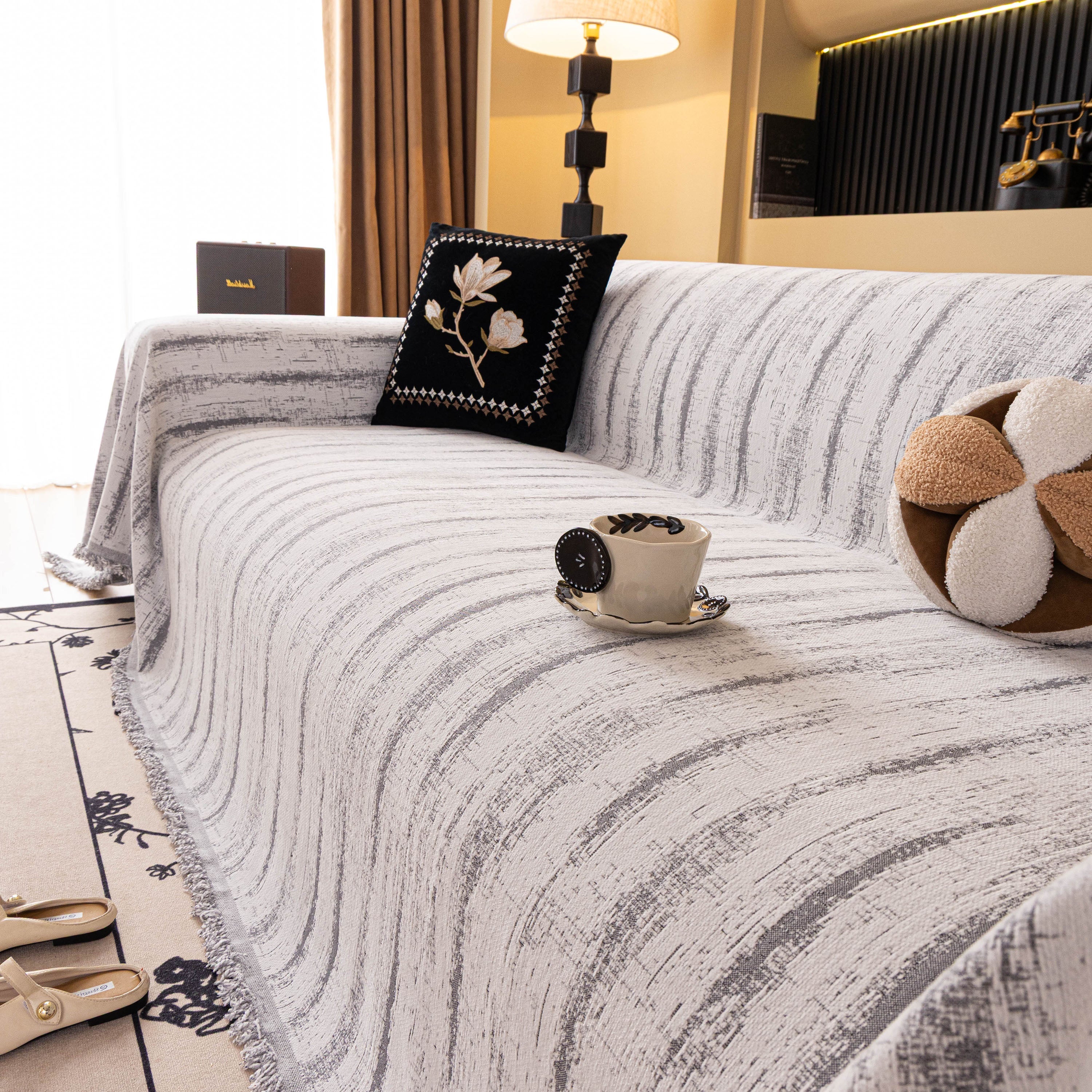 Chenille Oversized Throws For Couches, Washable And Durable Sofa Slipcover For Pets