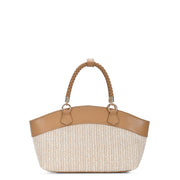 Nora Straw Winged Satchel
