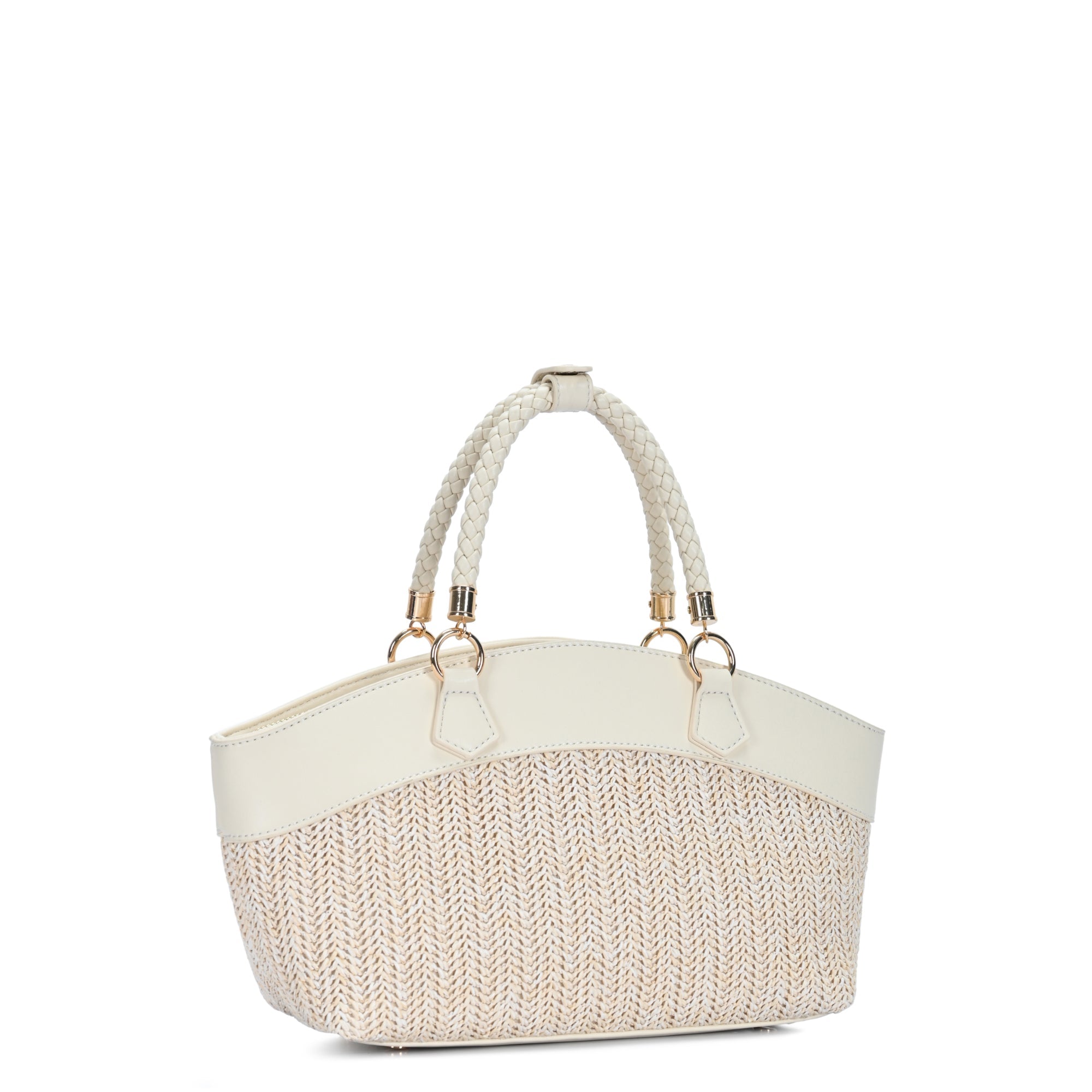 Nora Straw Winged Satchel