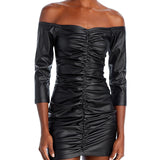 Lucy Paris Off-the-Shoulder Dress Black Size S