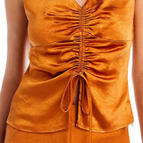 Lucy Paris Gathered Top Gold