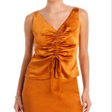 Lucy Paris Gathered Top Gold