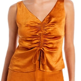 Lucy Paris Gathered Top Gold