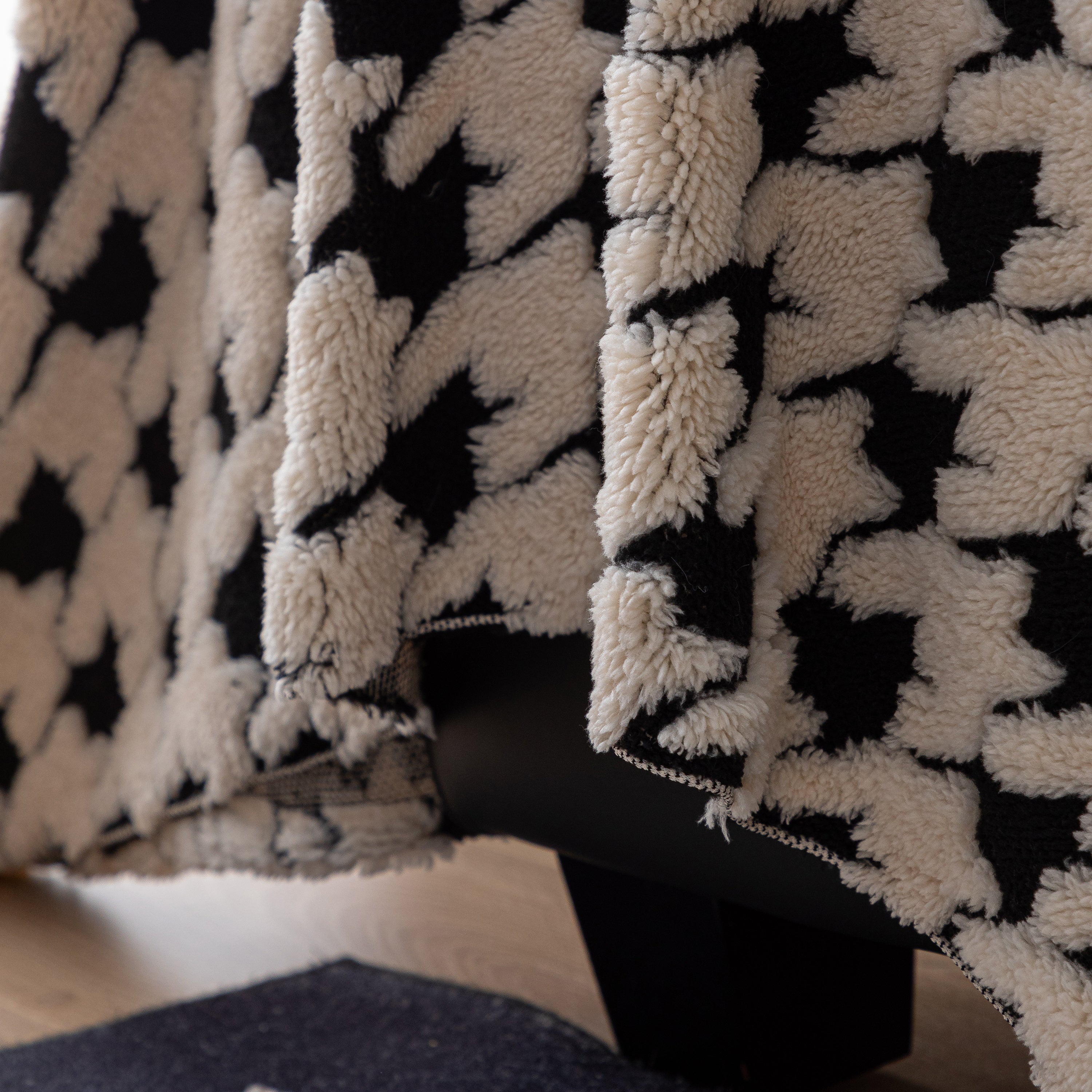 Jacquard Fleece Houndstooth Warm Cozy Couch Cover Blanket Decorative Throws For Sofas