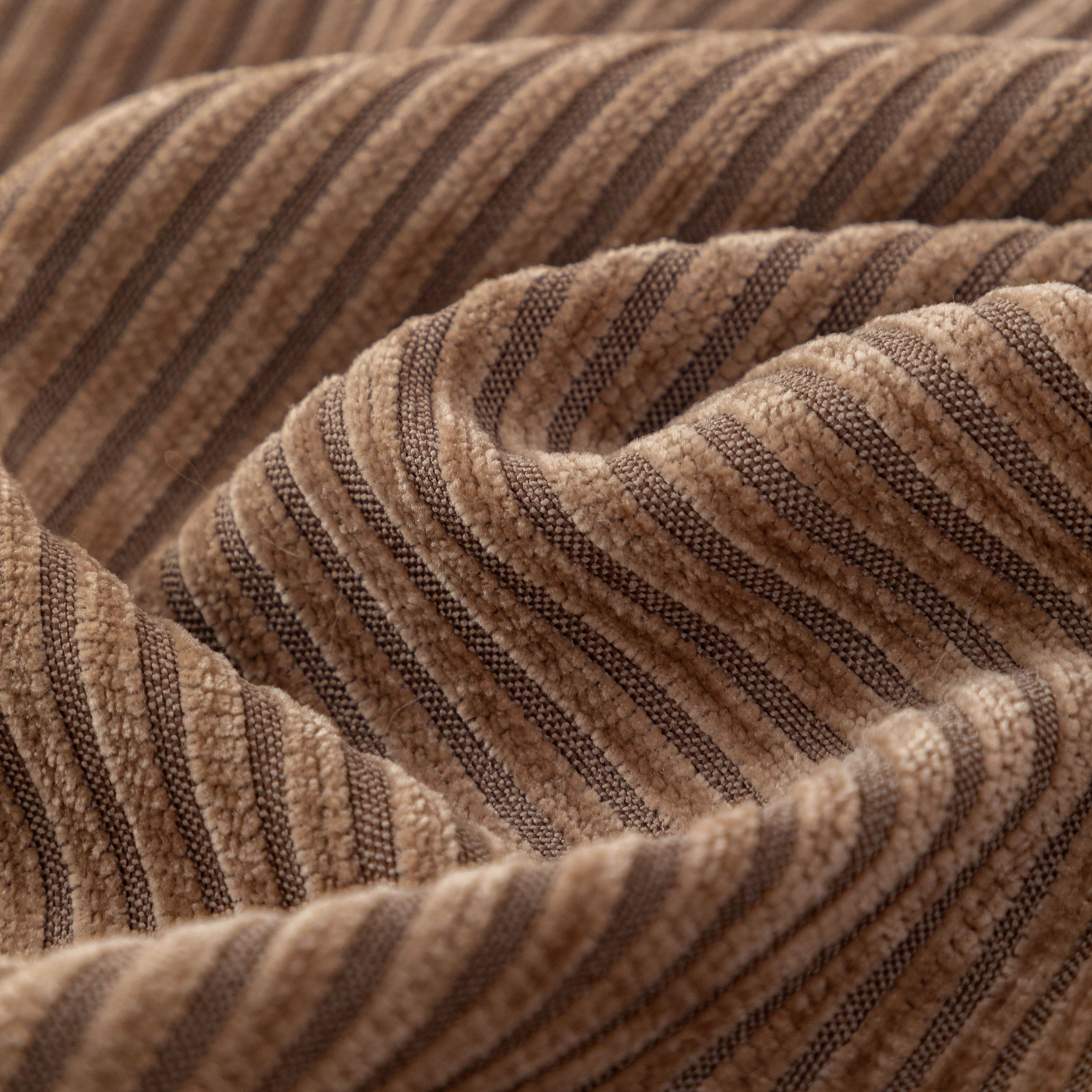 Textured Striped Cozy Couch Cover Throw Blanket With Pom Pom Trim For Sectional Sofa
