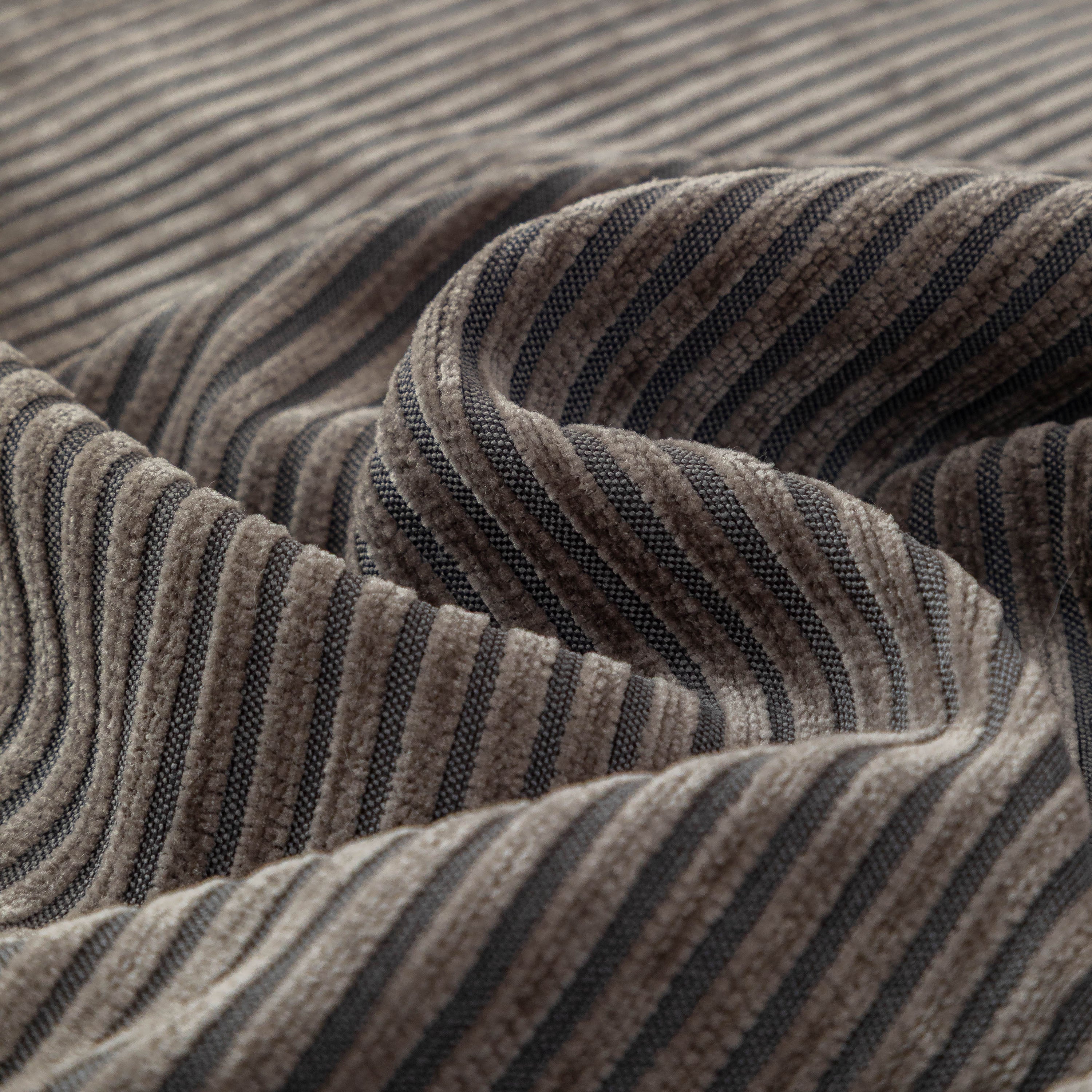 Textured Striped Cozy Couch Cover Throw Blanket With Pom Pom Trim For Sectional Sofa