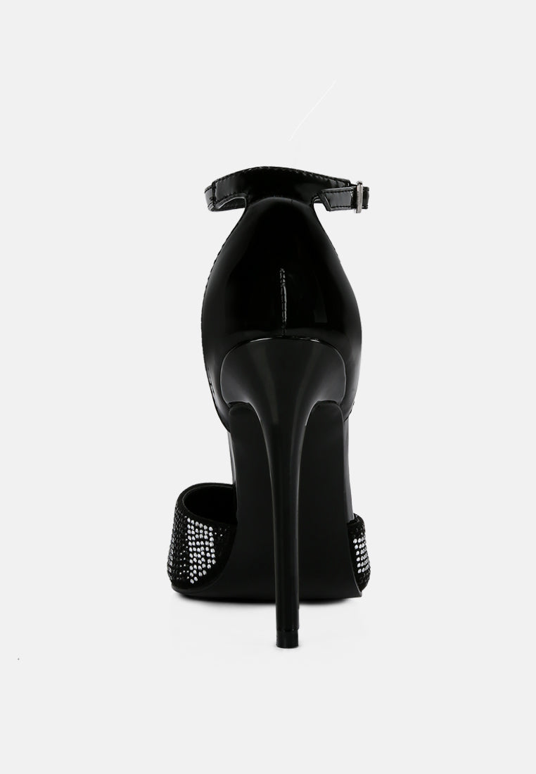 Nobles Rhinestone Patterned Stiletto Sandals