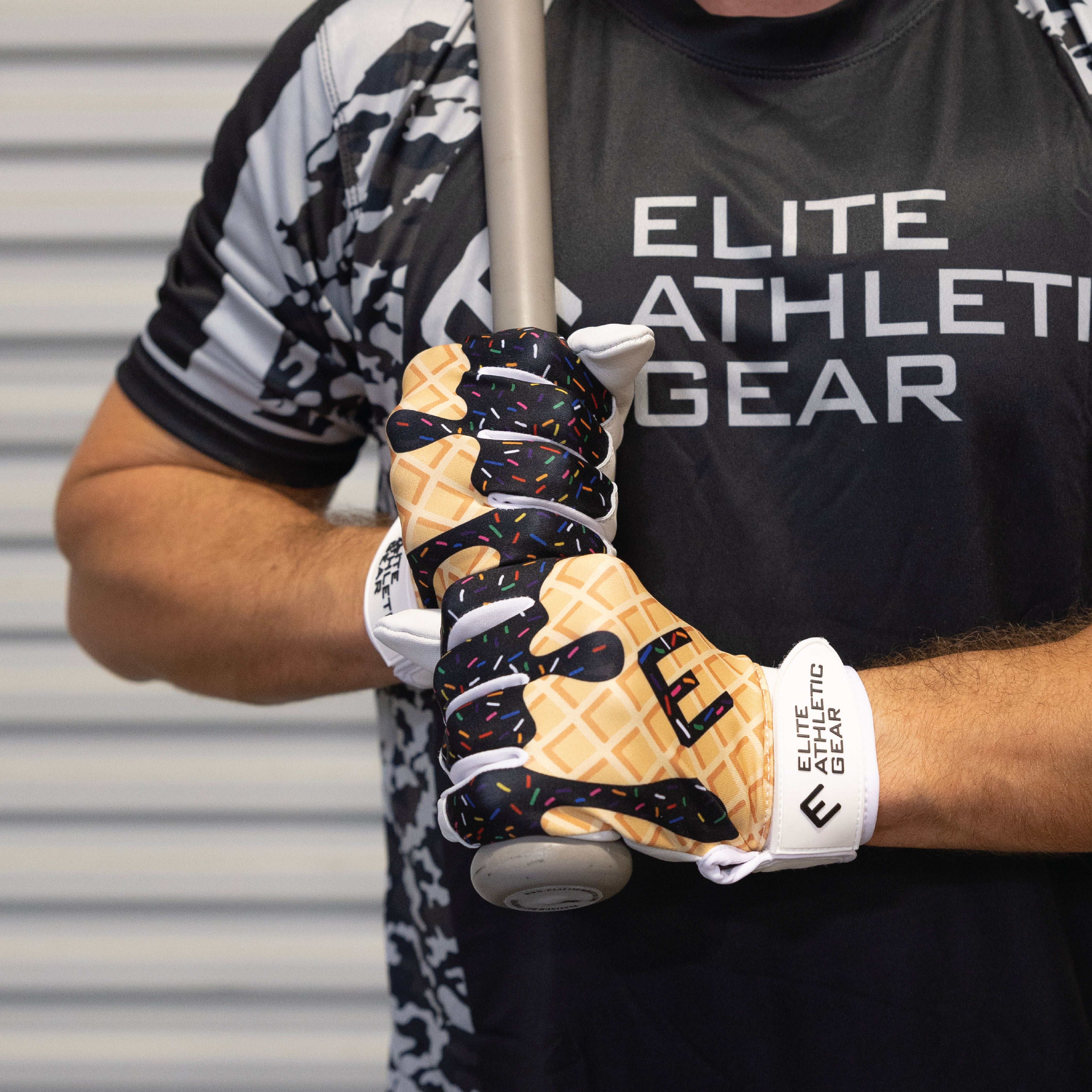 Black Ice Cream Batting Gloves